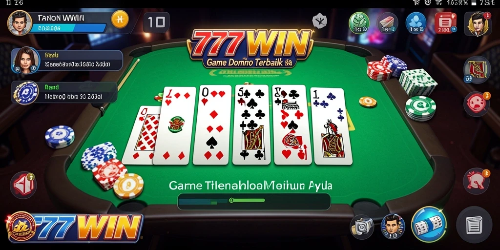 Gameplay seru Domino di 777WIN dengan tampilan menarik.