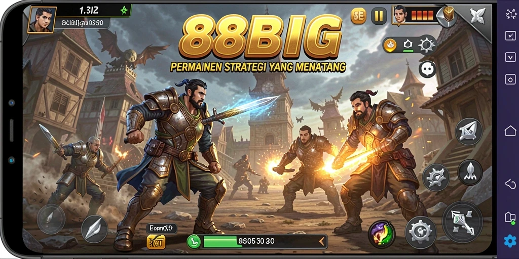 Tampilan gameplay menarik dalam 88BIG yang menunjukkan pertempuran strategis.