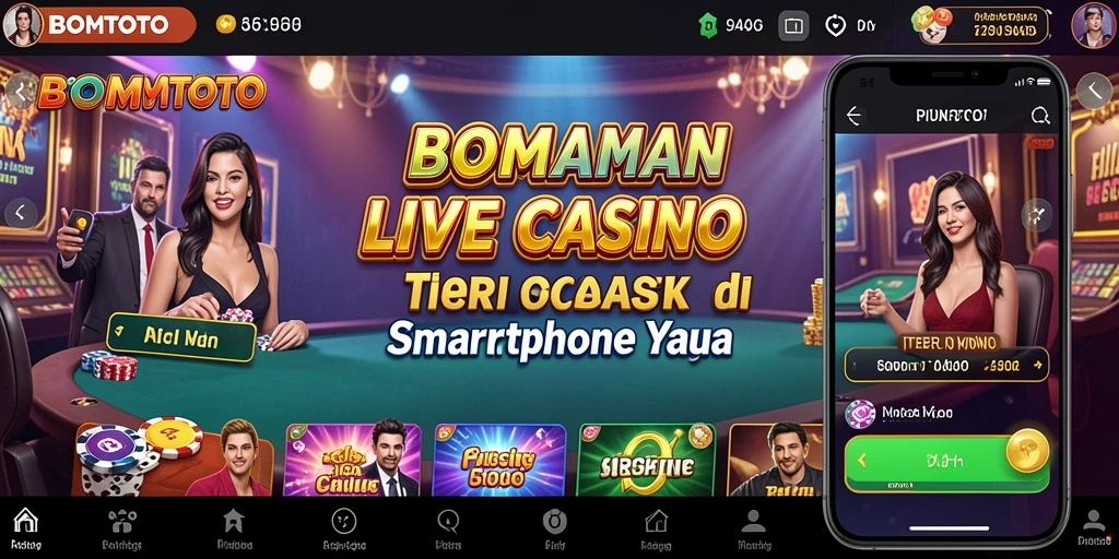 Screenshot gameplay BOMTOTO menampilkan dealer yang siap melayani pemain.