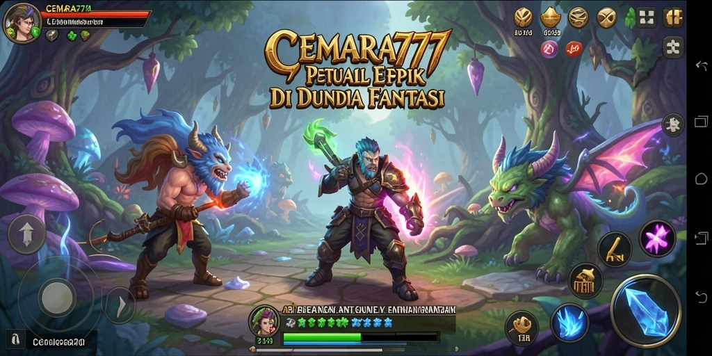 Tampilan gameplay CEMARA777 yang menakjubkan dengan aksi RPG yang mendebarkan.