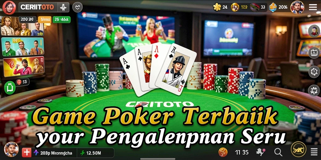 Menampilkan gameplay seru dari aplikasi Poker CERITOTO.
