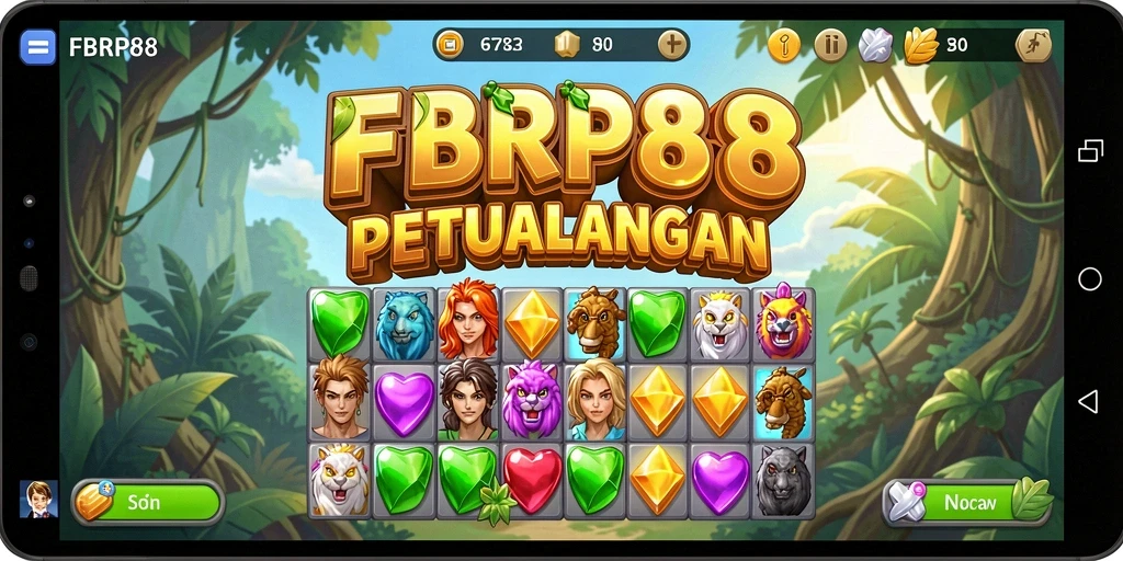 Tampilan gameplay menarik dari FBRP88 dengan level Match-3 yang mengasyikkan.