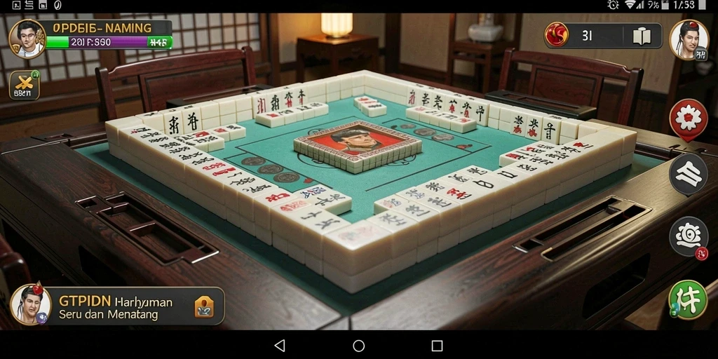 Tampilan gameplay menarik dari GTPIDN dengan elemen Mahjong.