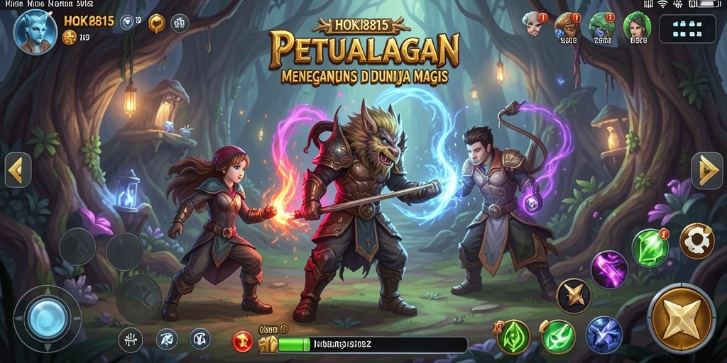 Screenshot menampilkan gameplay seru dari HOKI8815 di dunia petualangan.