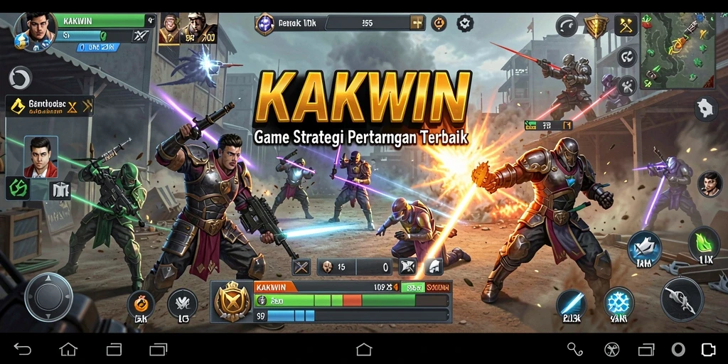 Screenshot KAKWIN menampilkan pertempuran strategi yang seru dan menegangkan.