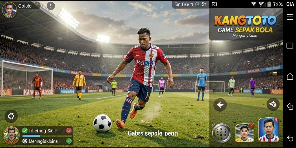 Tampilan gameplay menegangkan dalam KANGTOTO saat pertandingan berlangsung.