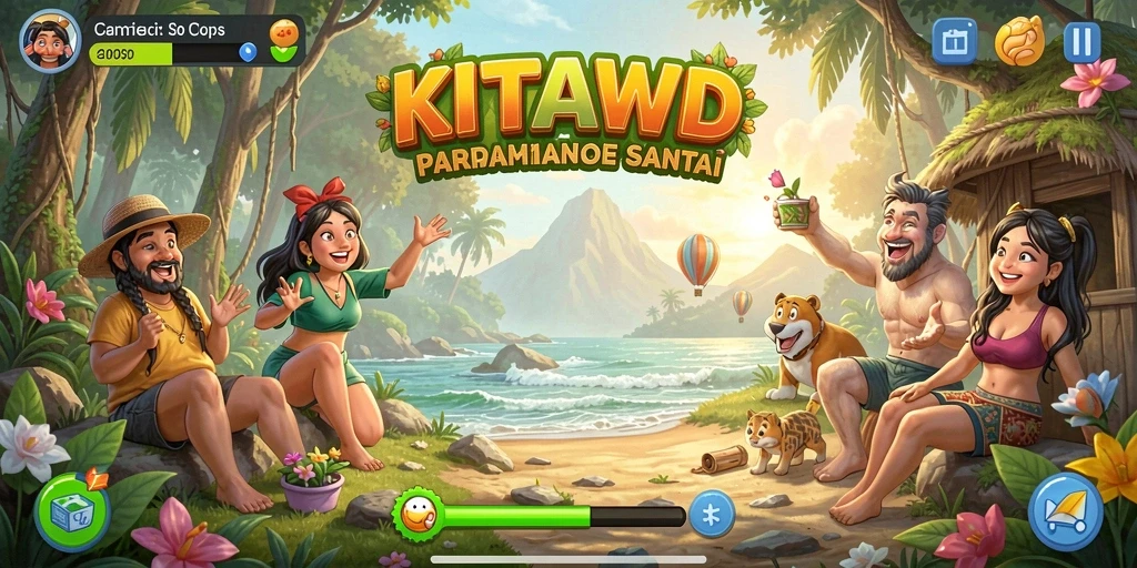Tampilan gameplay <strong>KITAWD</strong> yang mengasyikkan dan berwarna-warni.