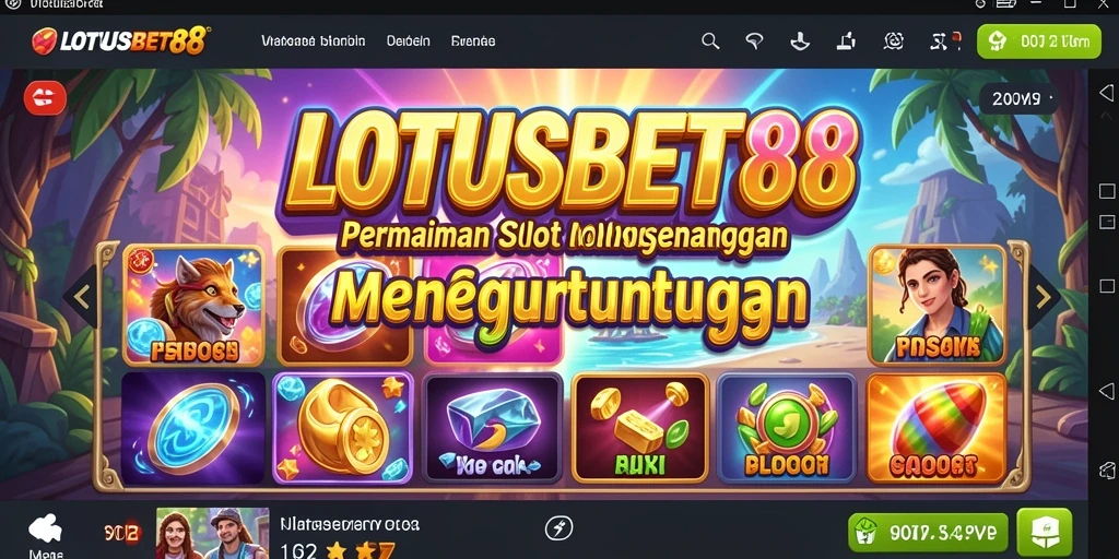 Tampilan gameplay menarik dari LOTUSBET88 dengan mesin slot yang seru.