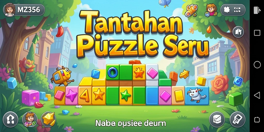 Screenshot MZ356 menampilkan gameplay menantang puzzle yang menyenangkan.
