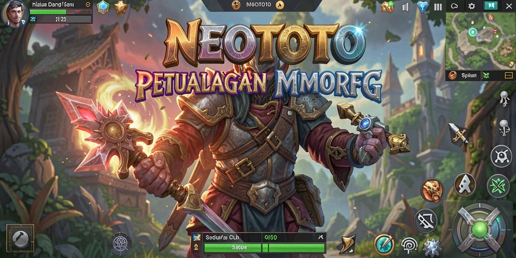 Gameplay seru dalam NEOTOTO dengan petualangan MMORPG yang mendebarkan.
