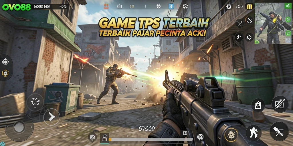 Tampilan gameplay mendebarkan dari OVO88 dalam pertempuran TPS。
