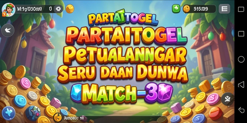 Screenshot gameplay PARTAITOGEL yang menunjukkan momen seru di Match-3.