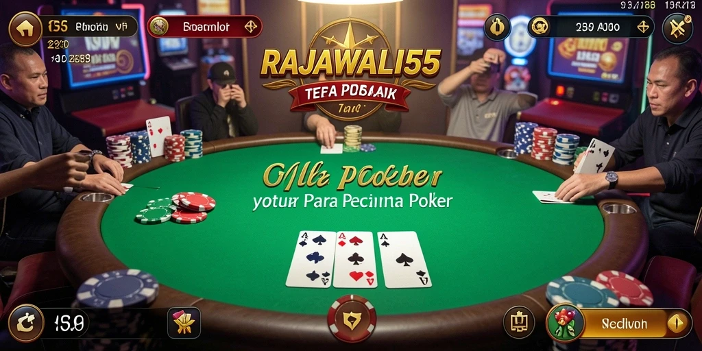 Gameplay RAJAWALI55 yang seru dan interaktif dalam permainan Poker.