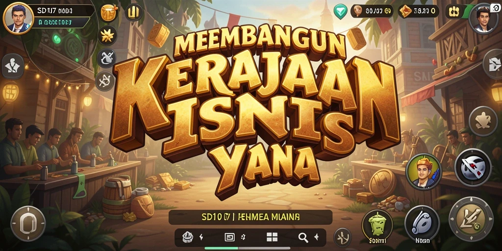 Screenshot gameplay SD107 menampilkan aktivitas pengelolaan bisnis yang seru.