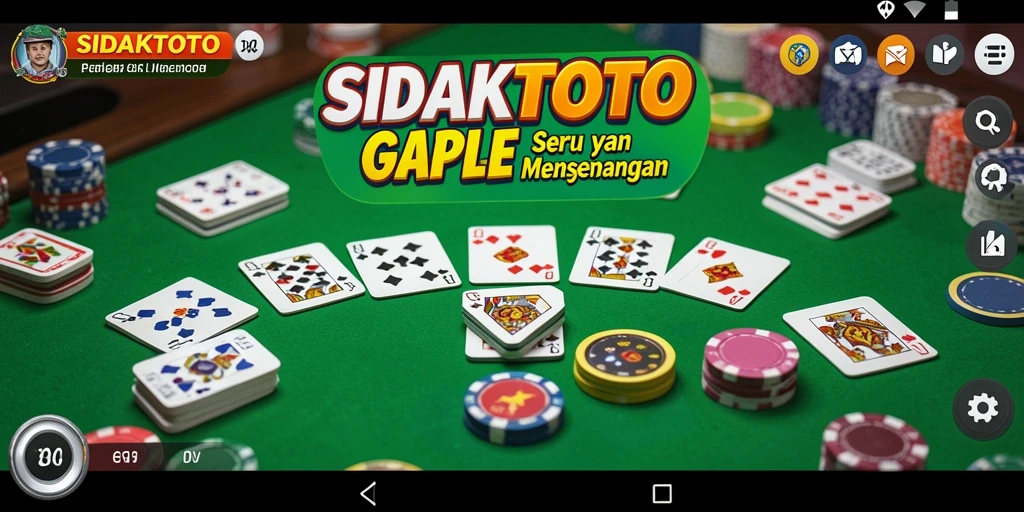Screenshot permainan Gaple yang seru dan interaktif di SIDAKTOTO.