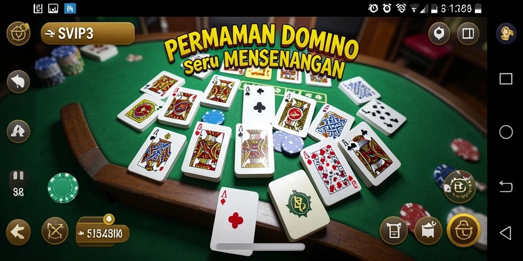 Tampilan gameplay menarik dalam SVIP3 dengan dominasi Domino.