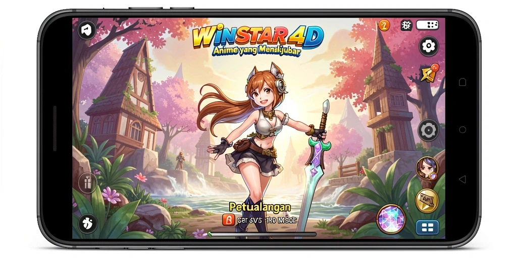 Screenshot WINSTAR4D menampilkan pertarungan seru dalam dunia Anime yang menakjubkan.